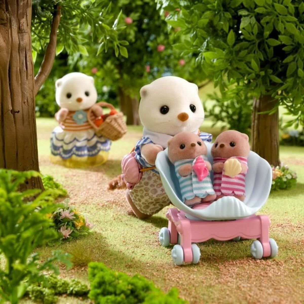 Ledad figur Sylvanian Families La familia de las nutrias marinas djur - 4