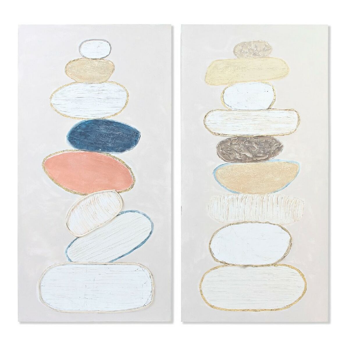 Kanvas DKD Home Decor Stones Furu Kanvas 60 x 3,8 x 120 cm - 4
