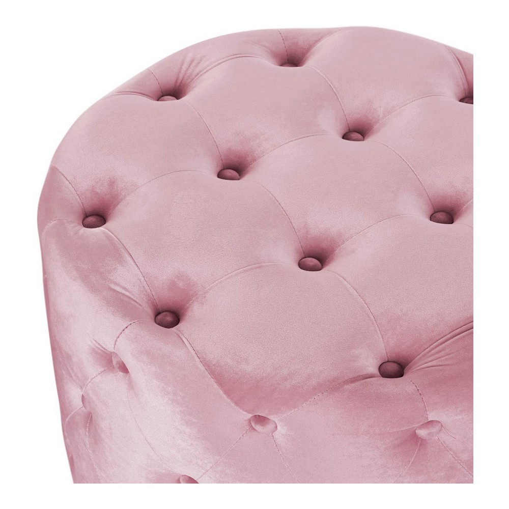 Fotpall DKD Home Decor Rosa Velvet Trä MDF Glam (2 pcs) - 4