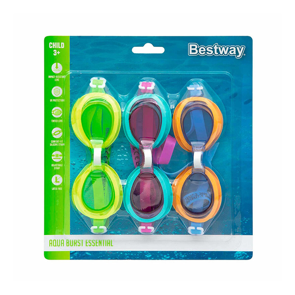 Bestway Silicona Simglasögon Junior Antifog Färg Blandad +7 År Strand och Pool 21065 - 5
