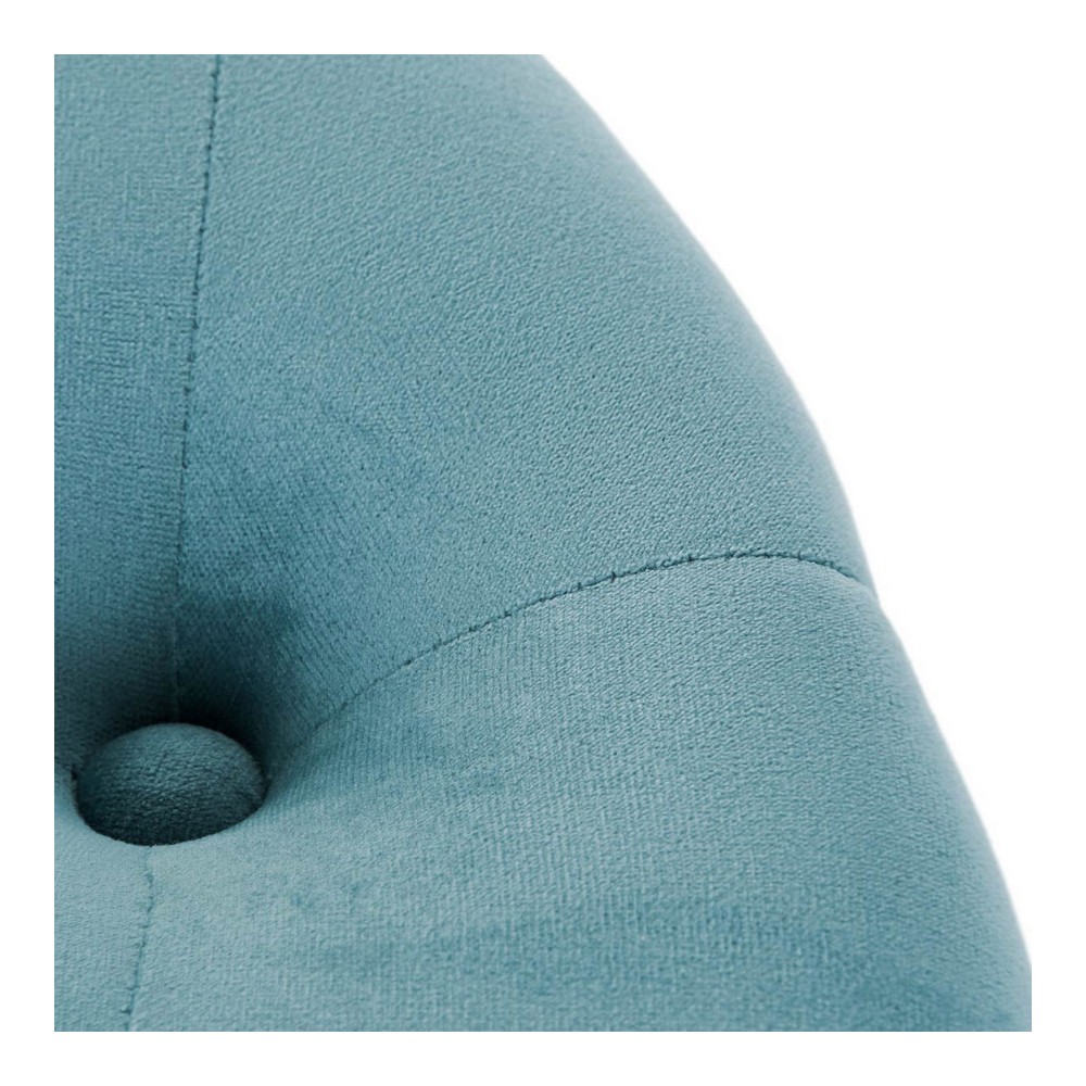 Fotpall DKD Home Decor Blå Modern Velvet Trä MDF (2 pcs) - 2