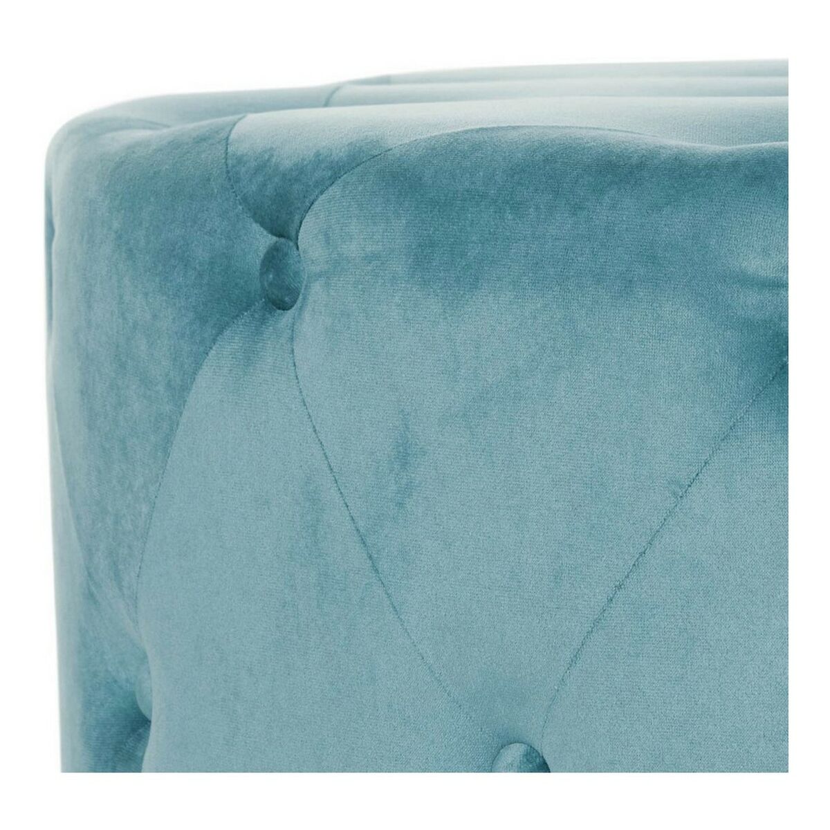 Fotpall DKD Home Decor Blå Modern Velvet Trä MDF (2 pcs) - 7