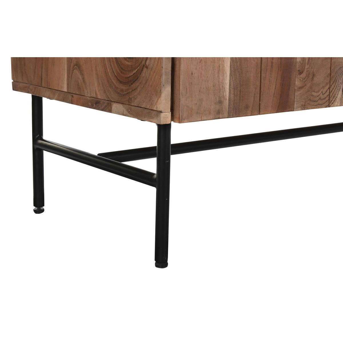 Skänk DKD Home Decor 142 x 40 x 81 cm Svart Metall Brun Akaciaträ - 8