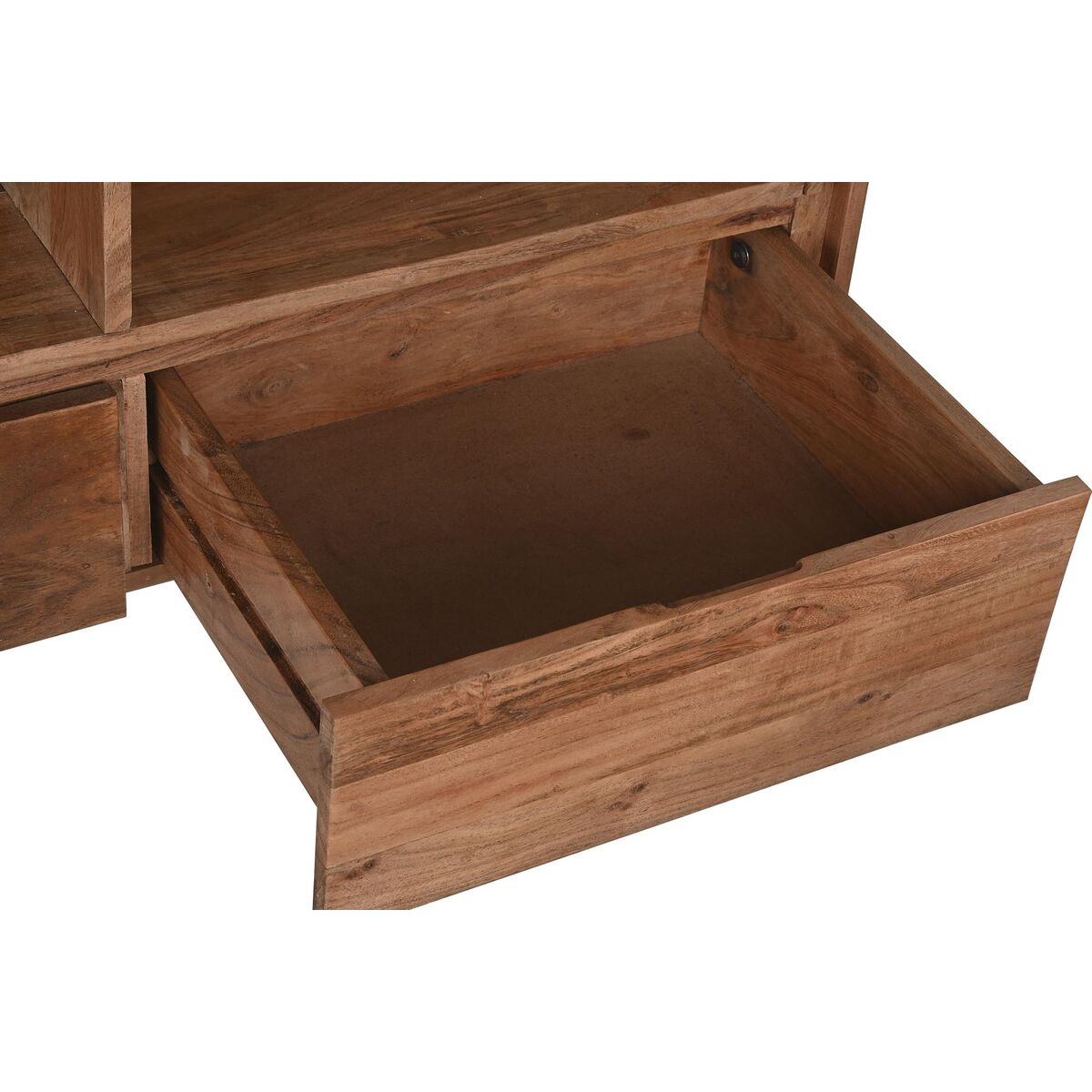 Skänk DKD Home Decor 142 x 40 x 81 cm Svart Metall Brun Akaciaträ - 6