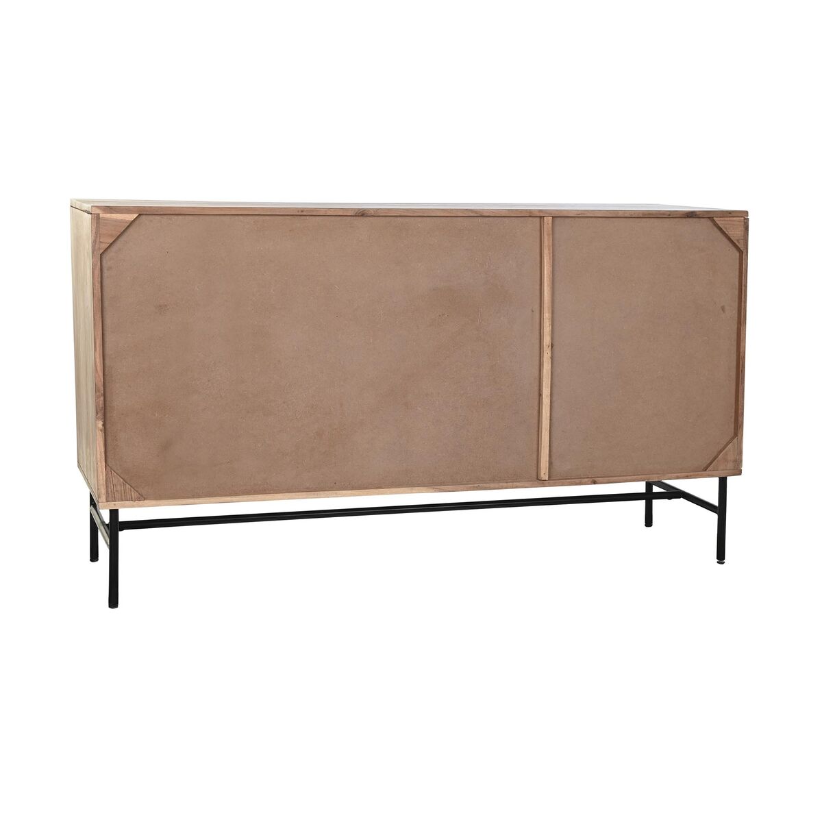 Skänk DKD Home Decor 142 x 40 x 81 cm Svart Metall Brun Akaciaträ - 3