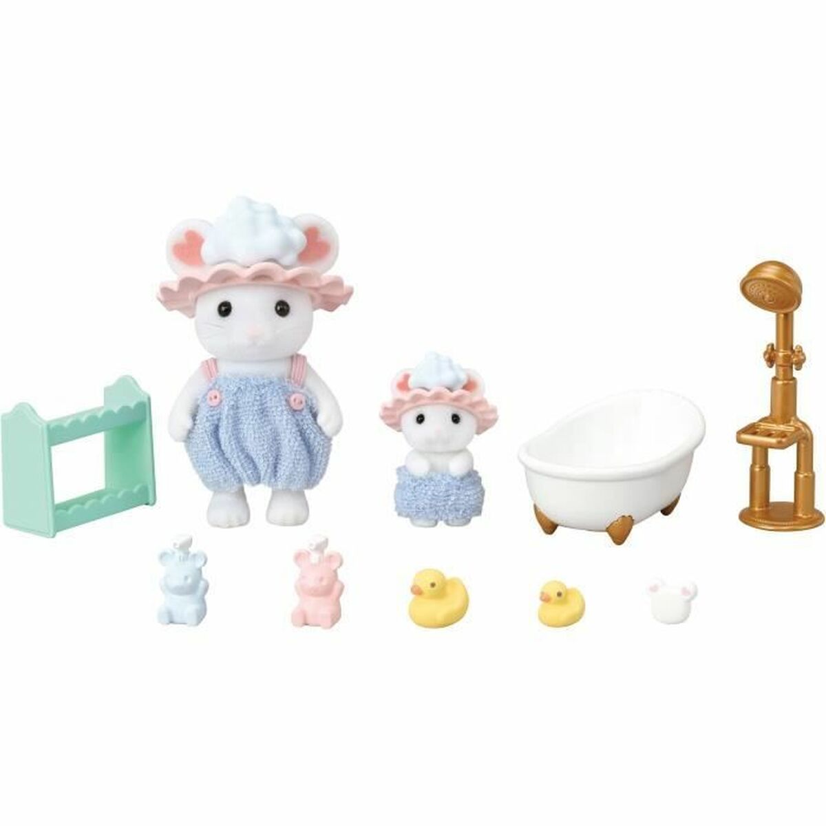 Ledad figur Sylvanian Families Baño de malvaviscos de los hermanos ratones djur