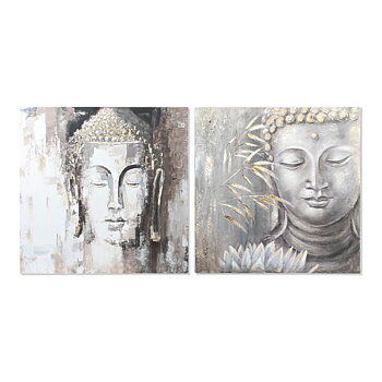 Kanvas DKD Home Decor Furu Kanvas 100 x 3,8 x 100 cm