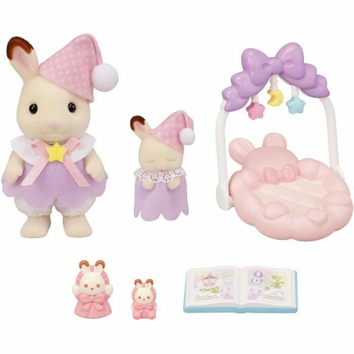 Ledad figur Sylvanian Families Las hermanas conejitas de chocolate: hora de dormir Flicka - 4