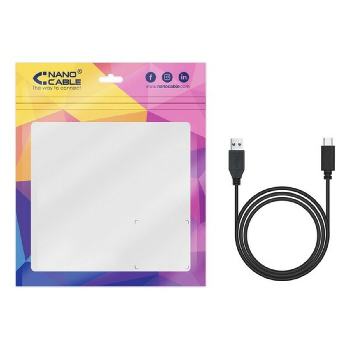 USB till Mini USB Kabel NANOCABLE 10.01.4001-L150 (1,5M) Svart - 4