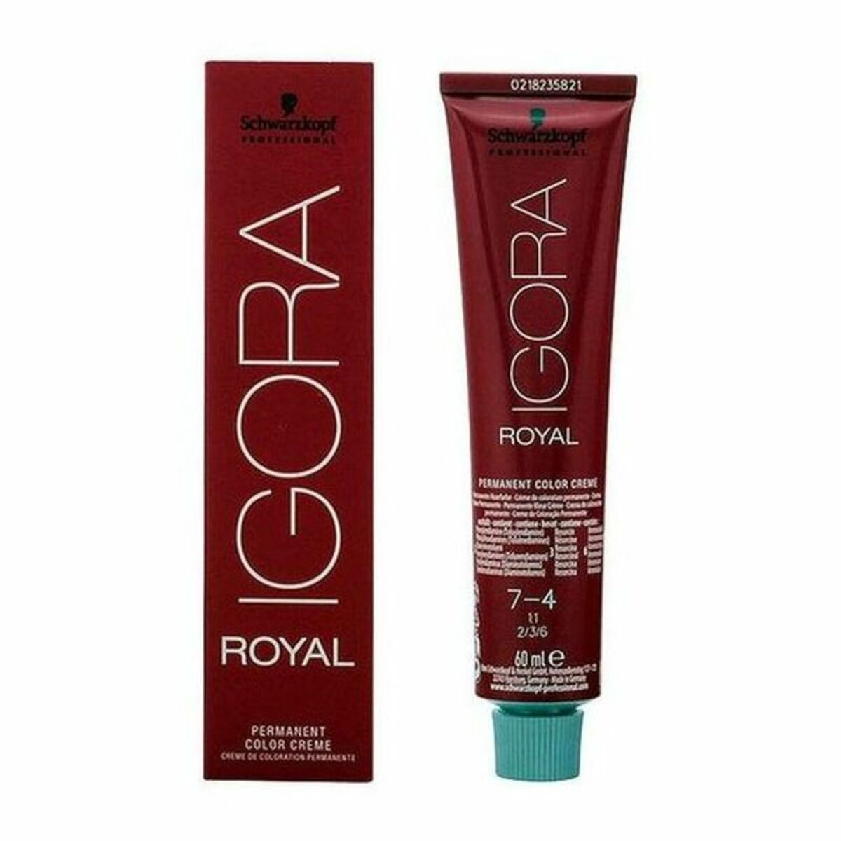 Permanent färg Schwarzkopf Igora Royal Nº 7-4 60 ml