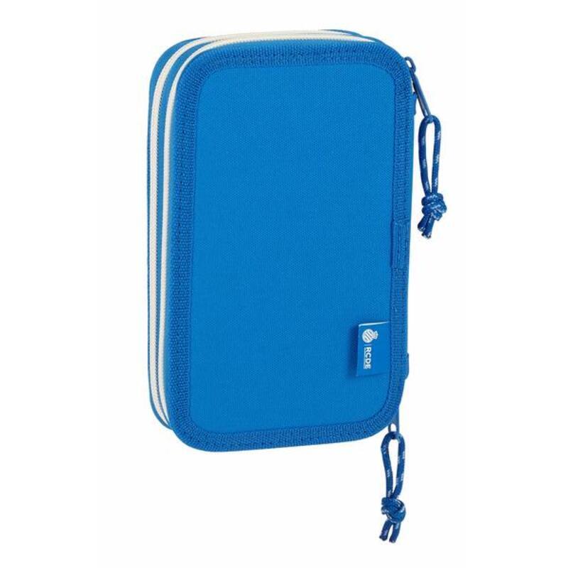 Dubbelt pennfodral RCD Espanyol Blå Vit 12.5 x 19.5 x 4 cm (28 Delar) - 8