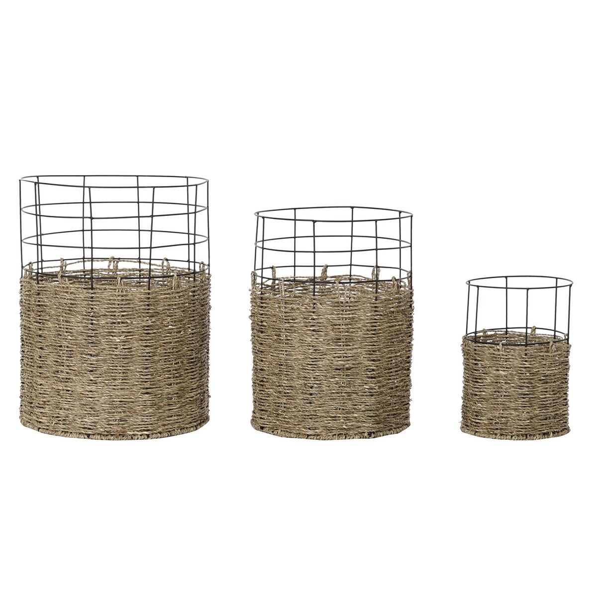 Korg - set DKD Home Decor Metall Kolonial Jute (35 x 35 x 45 cm) - 7