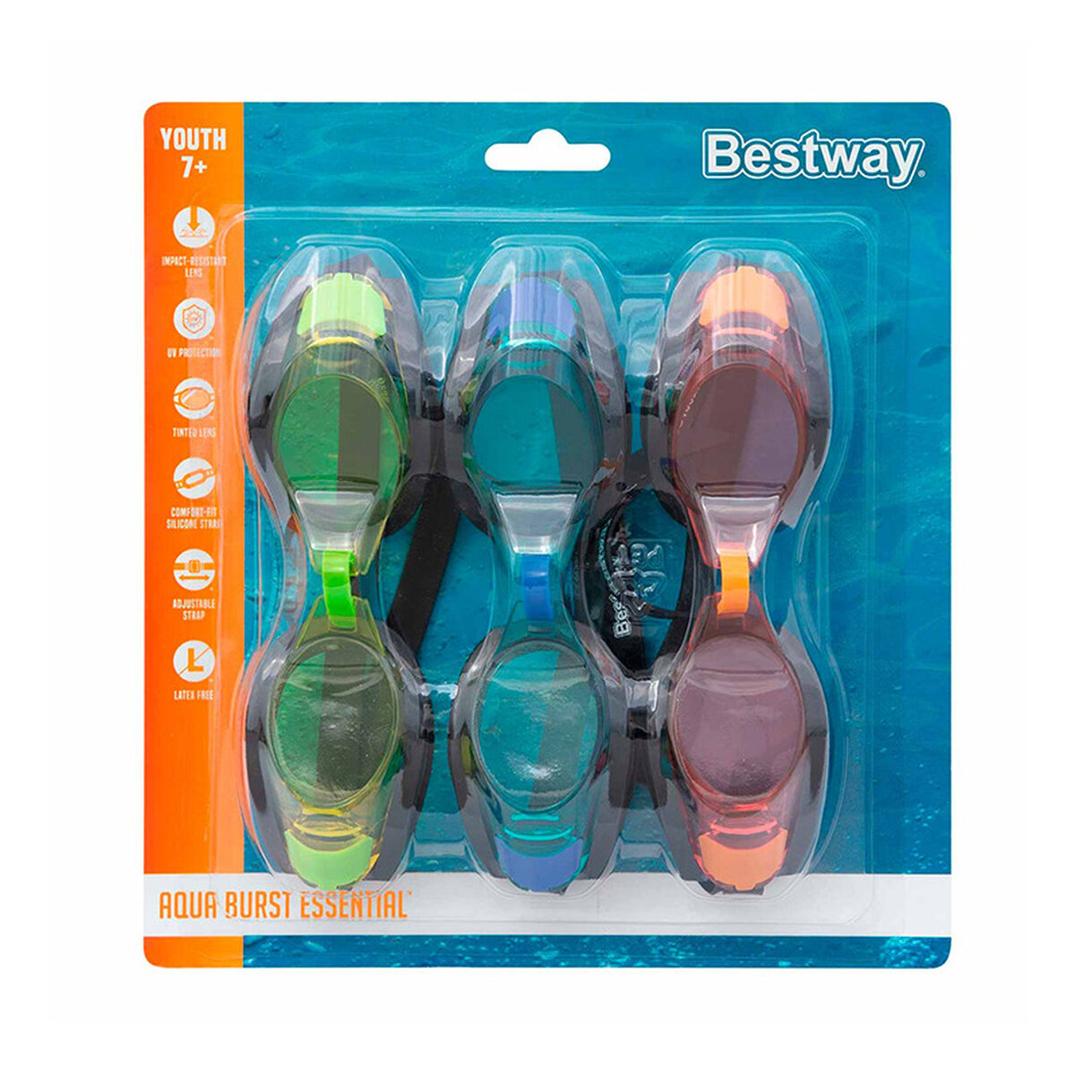 Bestway Barn Simglasögon Silikonrem Blandade Färger +3 År Strand och Pool 21080 - 5