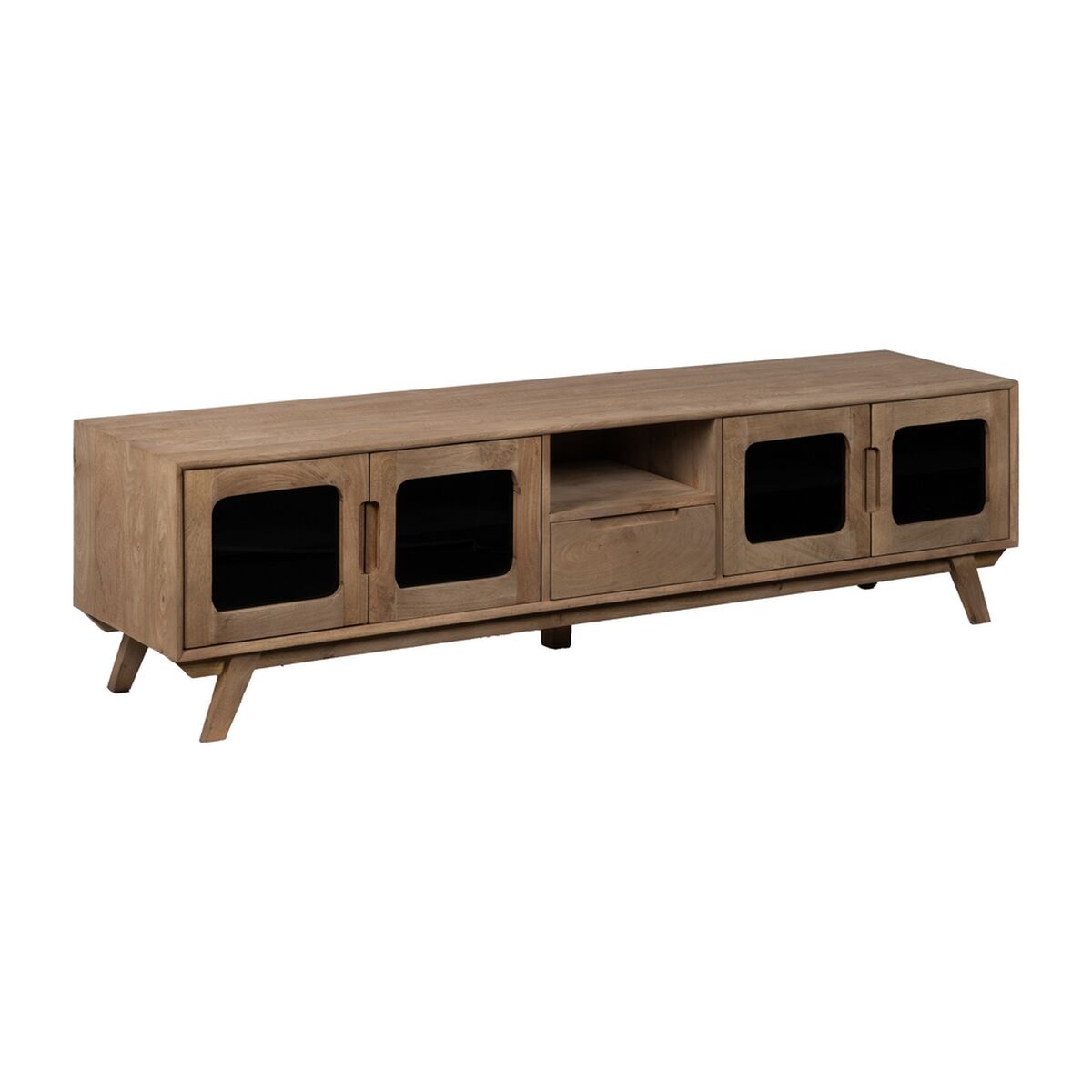 TV-möbler BURNIE Svart Naturell 180 x 40,5 x 48 cm