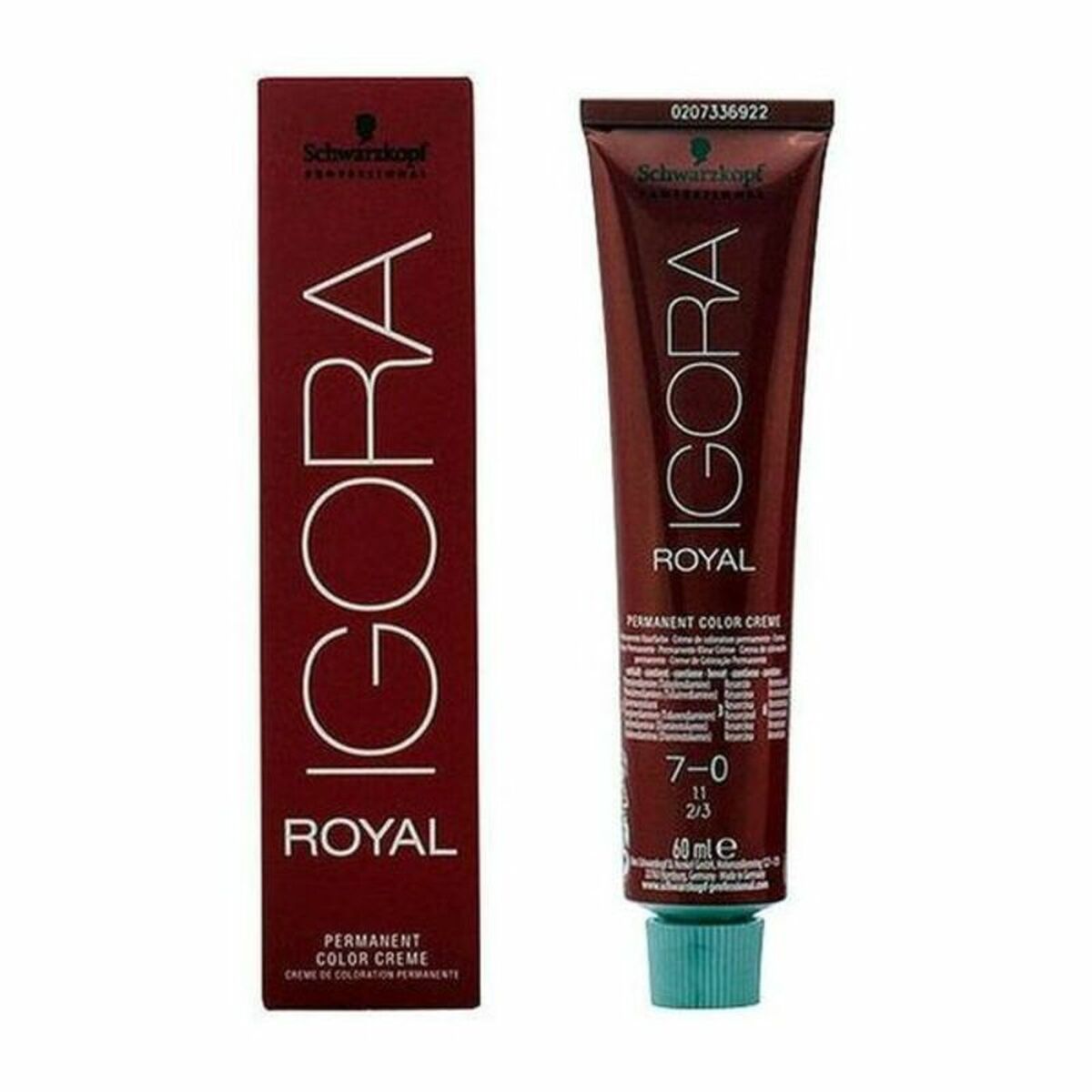 Permanent färg Schwarzkopf 14608 Nº 7-0 60 ml