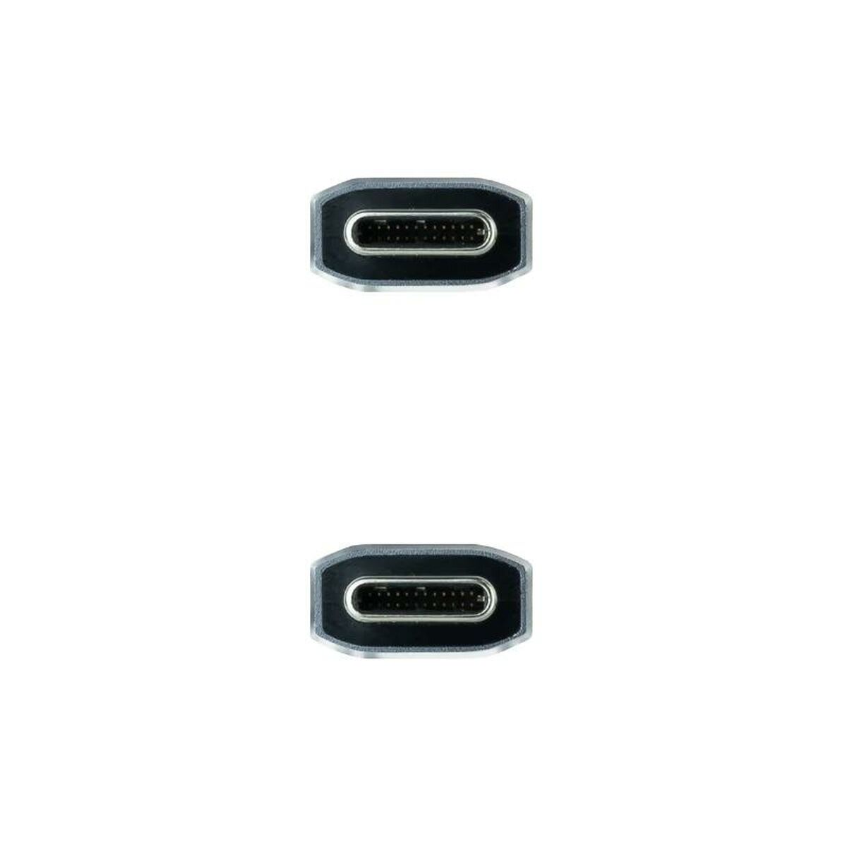 USB-C 3.1-kabel NANOCABLE 10.01.4102-COMB 2 m Svart/Grå - 3