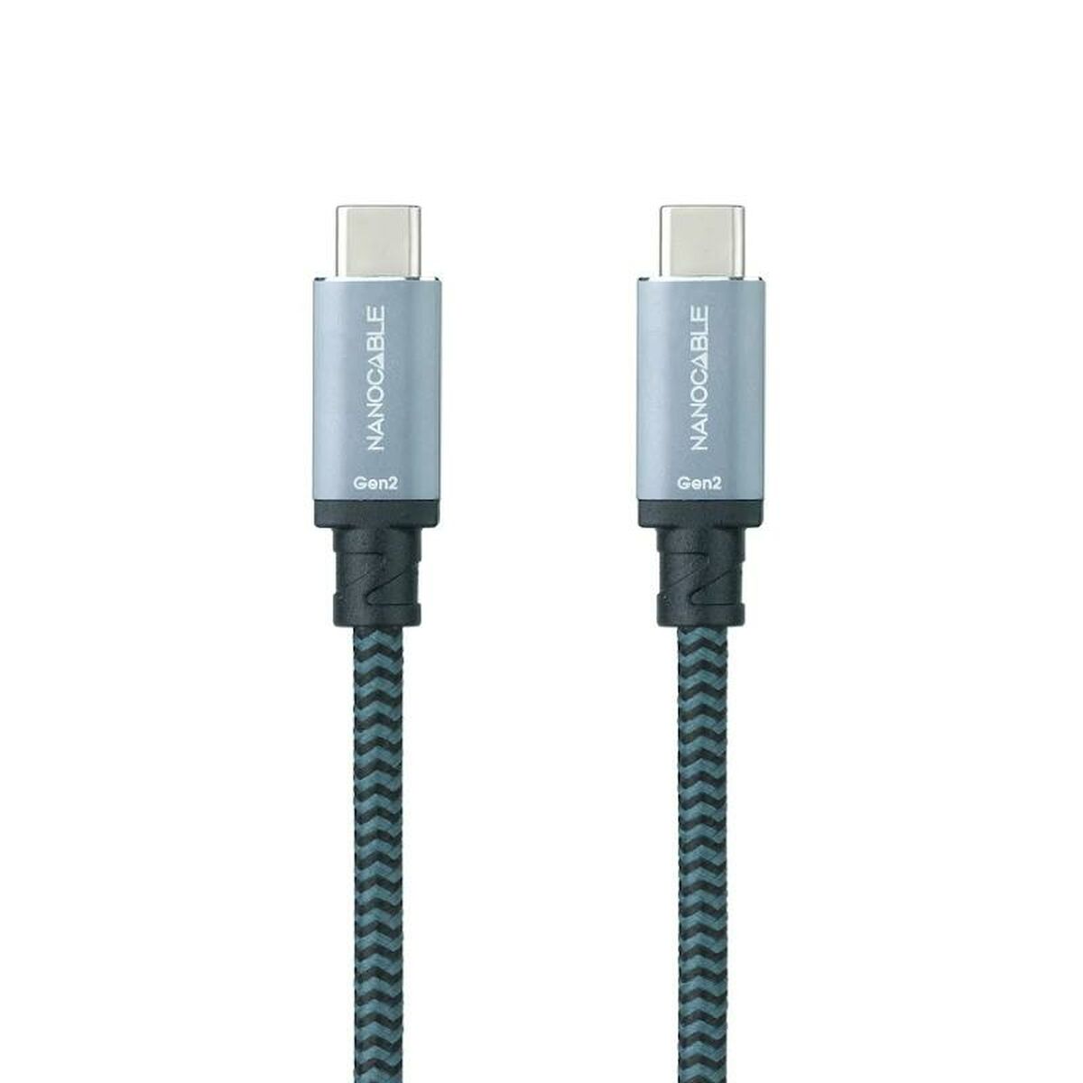 USB-C 3.1-kabel NANOCABLE 10.01.4102-COMB 2 m Svart/Grå - 2