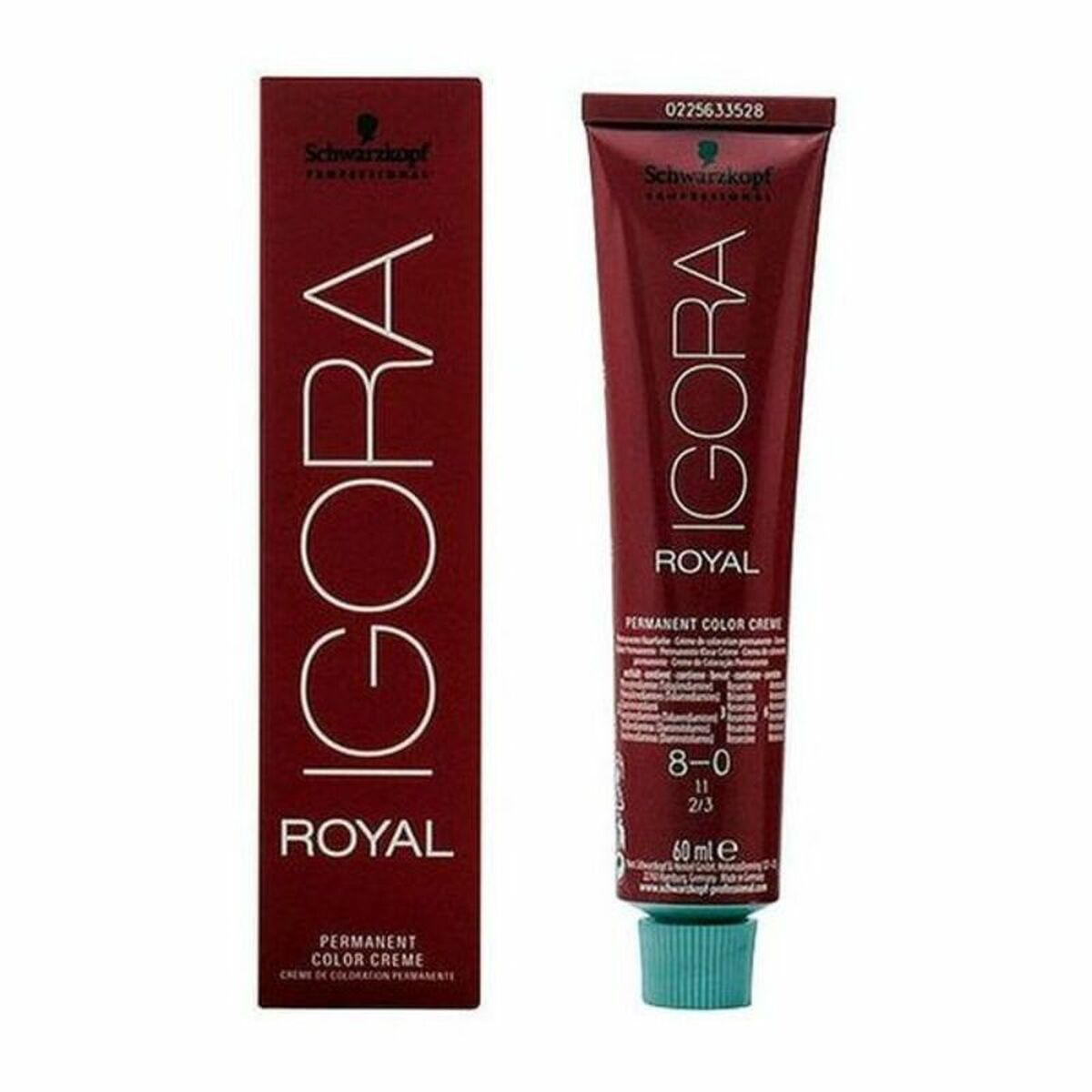 Permanent färg Schwarzkopf Igora Royal Nº 8-0 60 ml