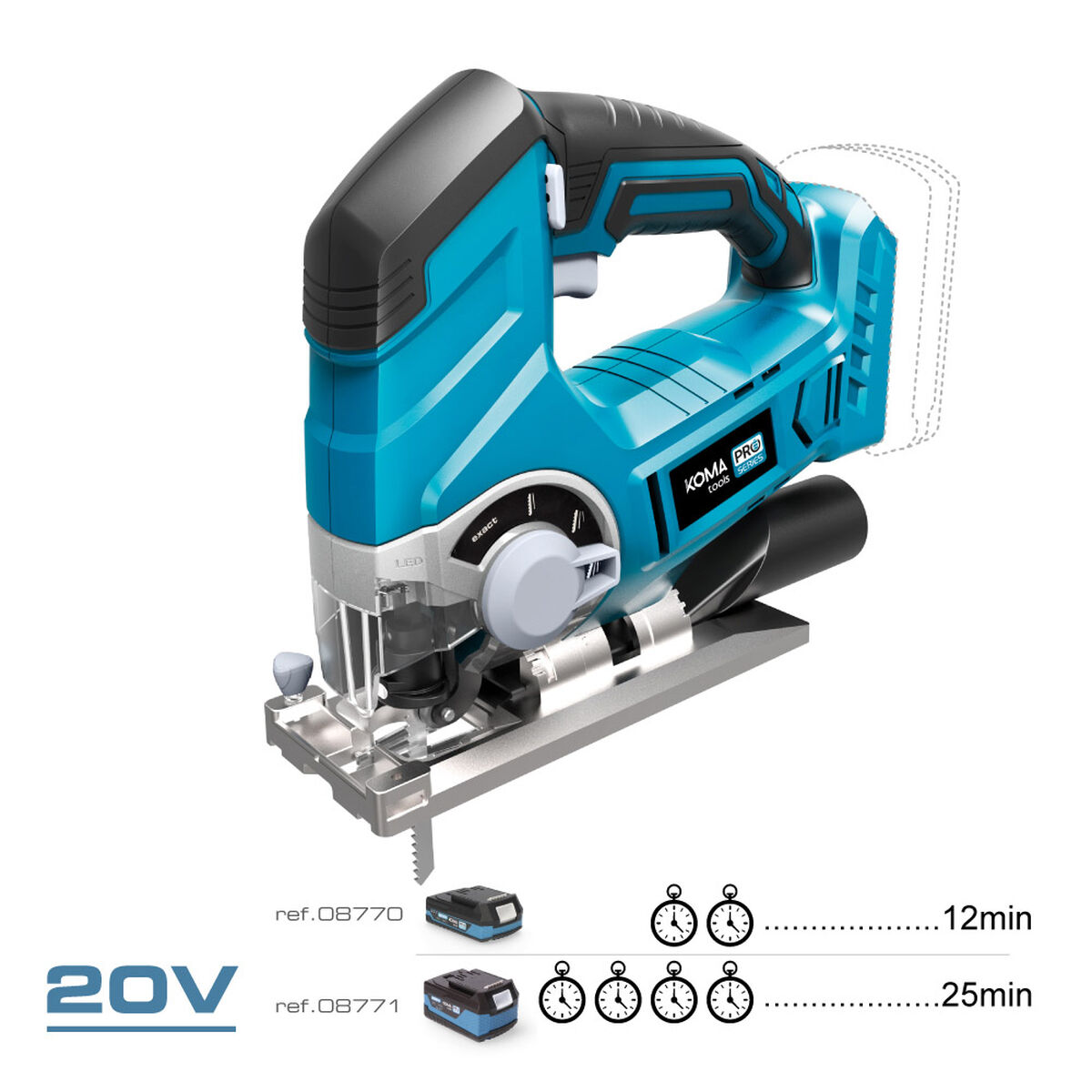 Sticksågar Koma Tools 08754 20 V 23 x 21,5 cm - 9
