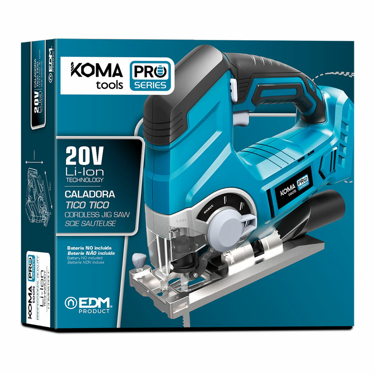Sticksågar Koma Tools 08754 20 V 23 x 21,5 cm - 12