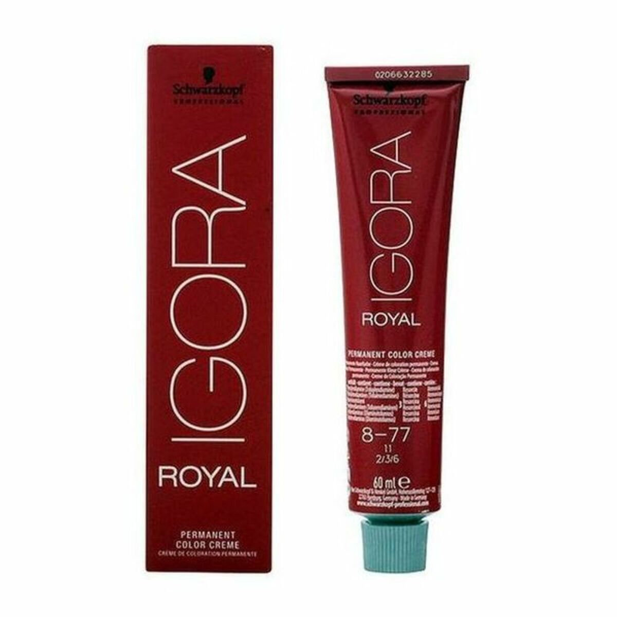 Permanent färg Schwarzkopf Igora Royal Nº 8-77 02/13 60 ml