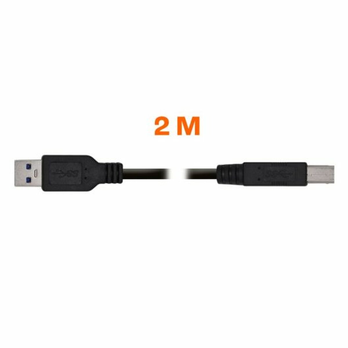 USB-kabel PcCom Svart 2 m - 3
