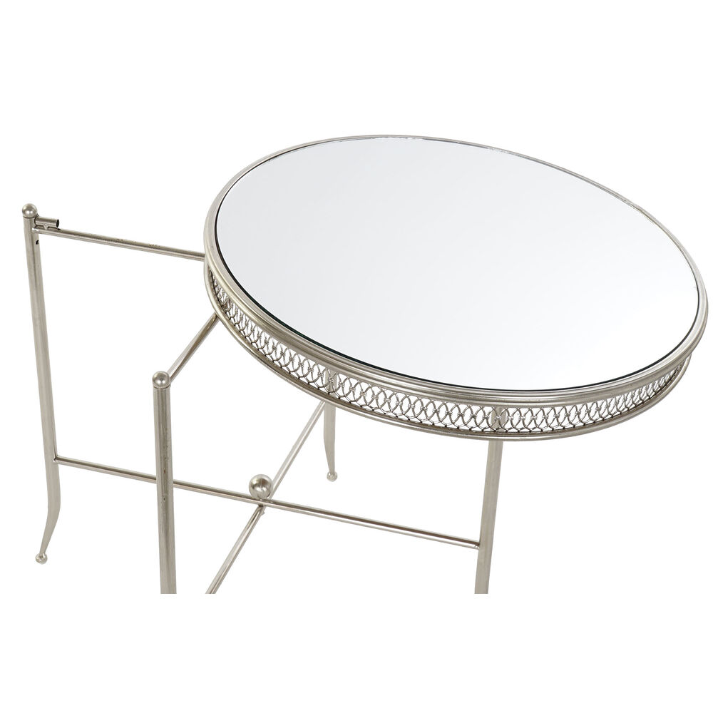 Sidobord DKD Home Decor Silvrig Metall Speglar 56 x 56 x 56 cm - 2