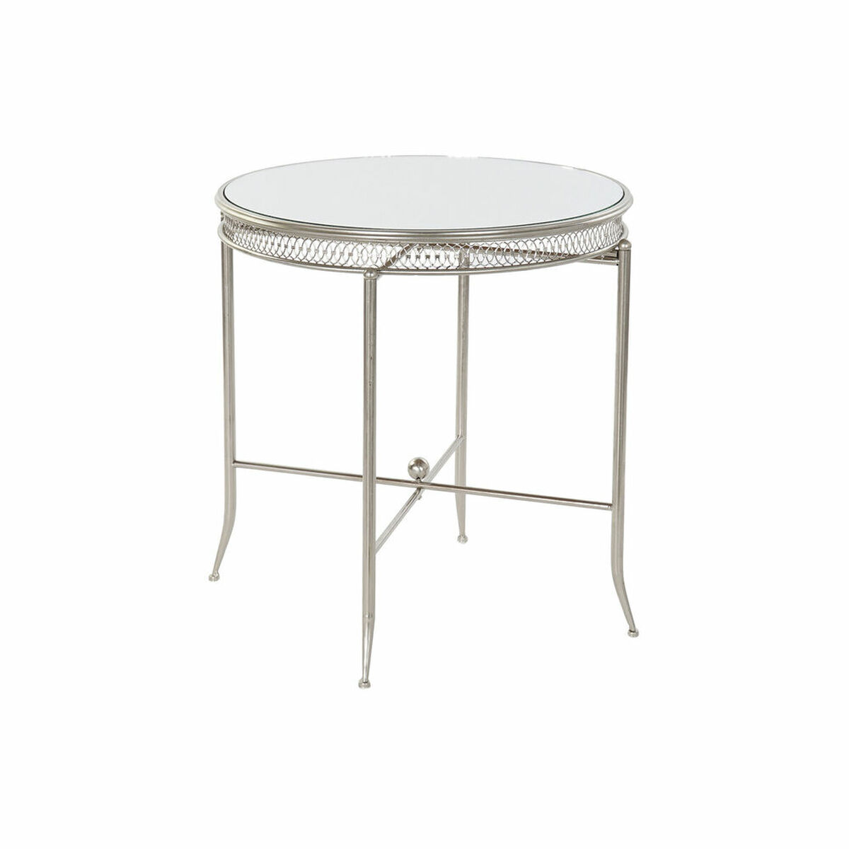 Sidobord DKD Home Decor Silvrig Metall Speglar 56 x 56 x 56 cm - 5