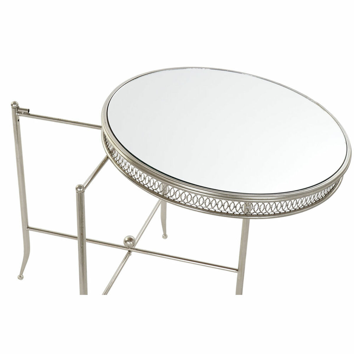 Sidobord DKD Home Decor Silvrig Metall Speglar 56 x 56 x 56 cm - 4