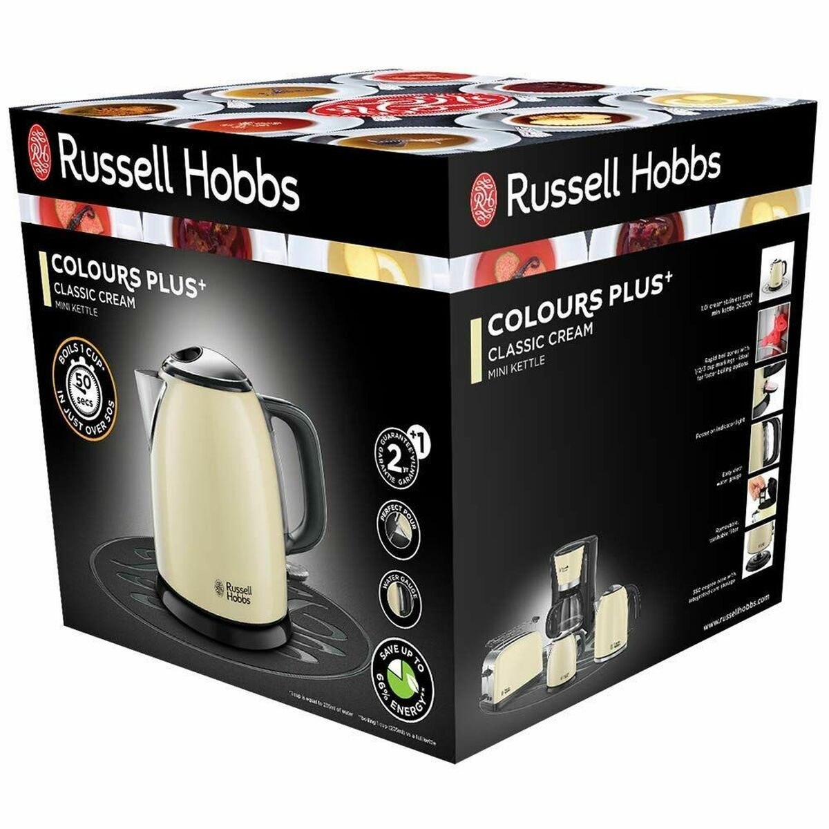 Vattenkokare med LED -ljus Russell Hobbs 24994-70 Kräm 2400 W (1 L) - 8