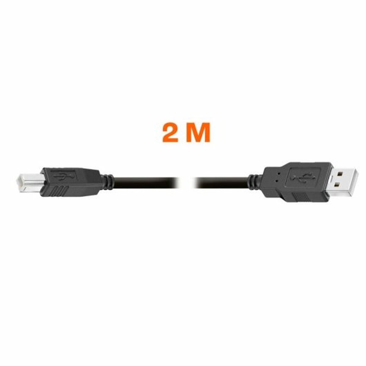 USB-kabel PcCom Svart 2 m - 3