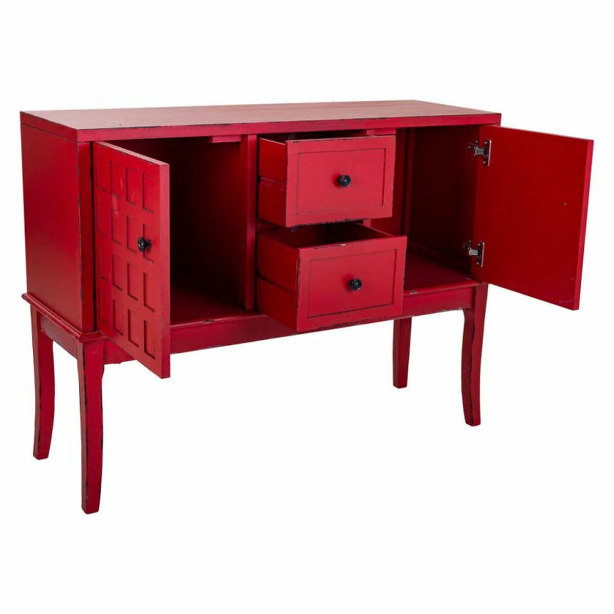 Hallmöbel med lådor Alexandra House Living Röd Granträ Trä MDF 36 x 82 x 108 cm - 4