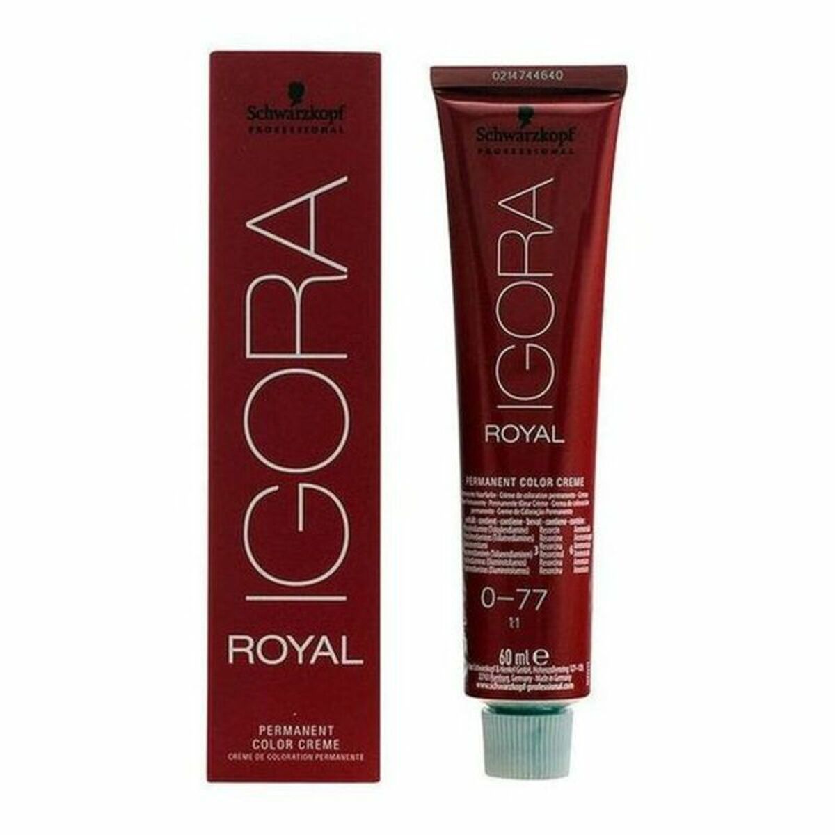 Permanent färg Schwarzkopf Igora Royal Nº 0-77 02/13 60 ml