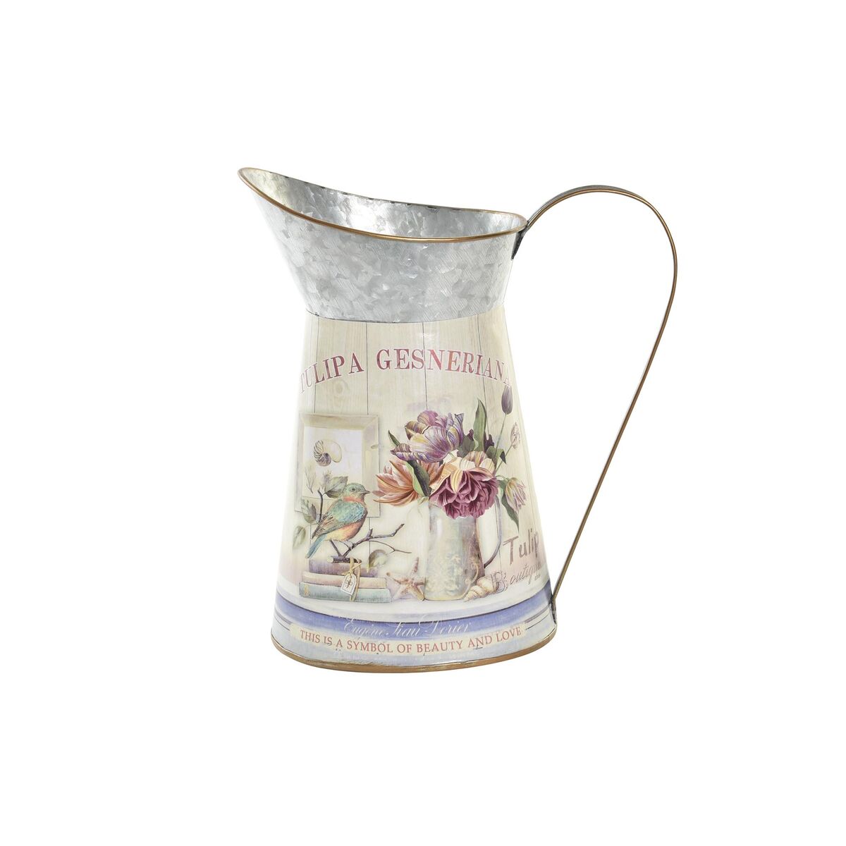 Dekorativ vattenkanna DKD Home Decor Tulipa Rosa 23 x 13 x 26 cm - 4