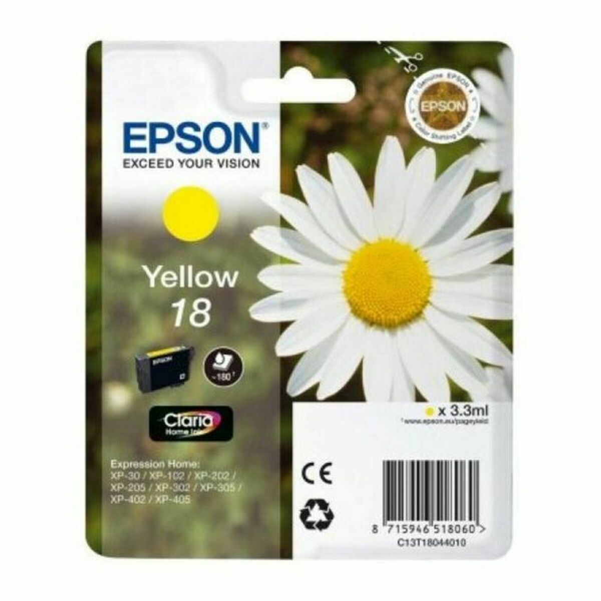 Original Bläckpatron Epson C13T18044012 Gul
