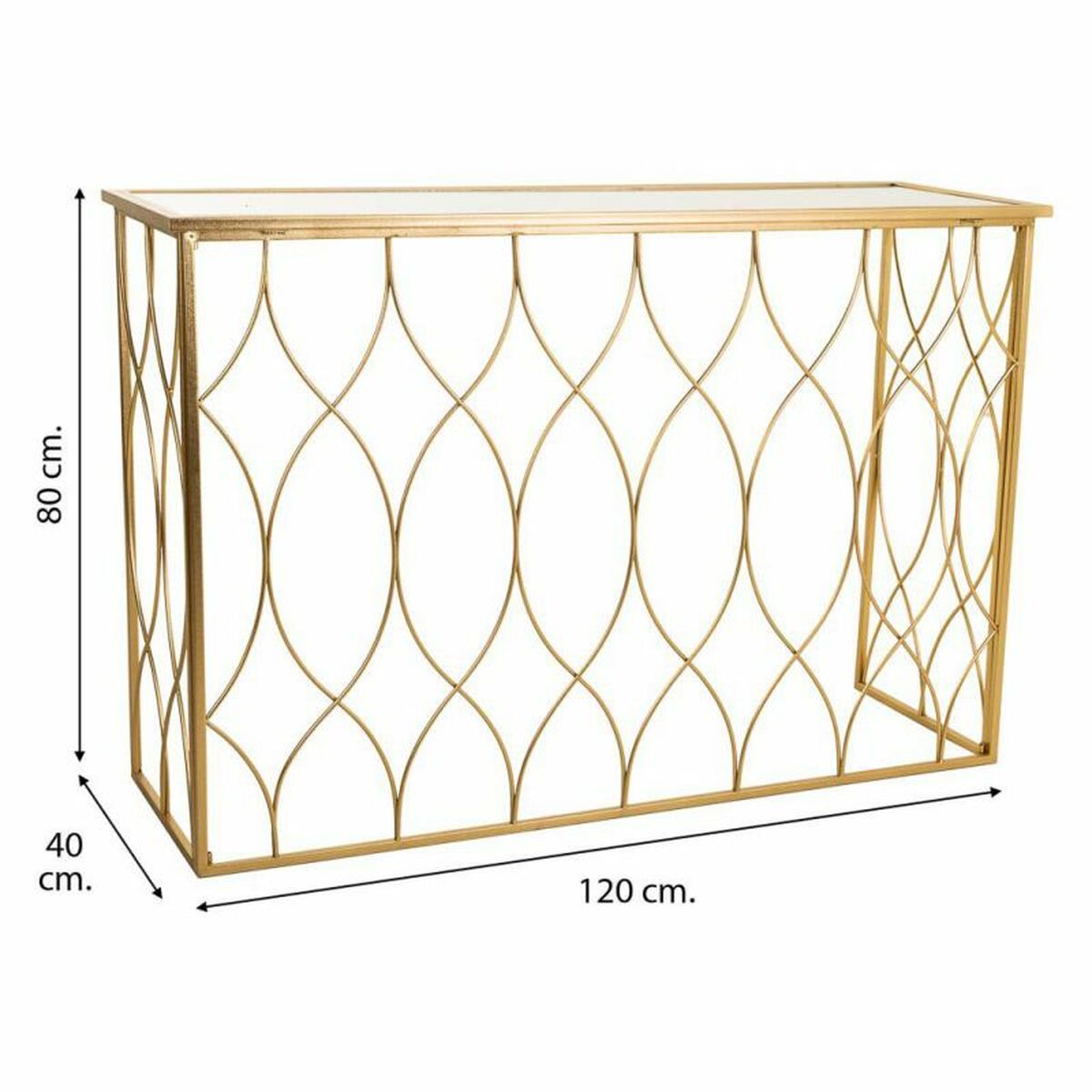 Mottagare Alexandra House Living Gyllene 40 x 80 x 120 cm - 4