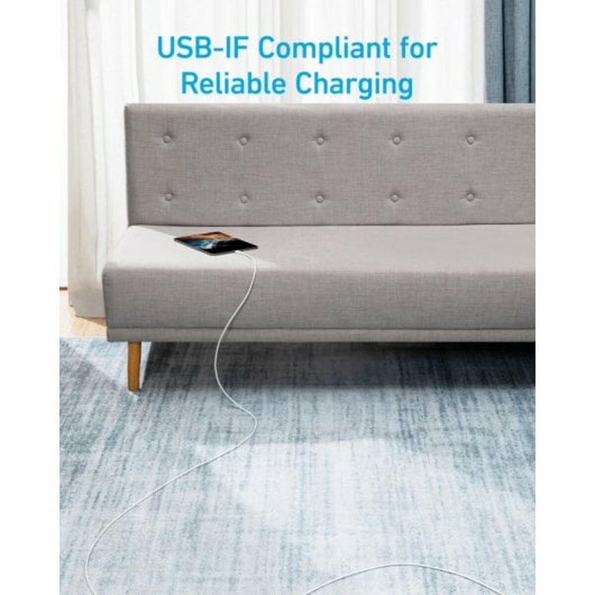USB-kabel Anker A81F7G21 Vit 3 m - 2