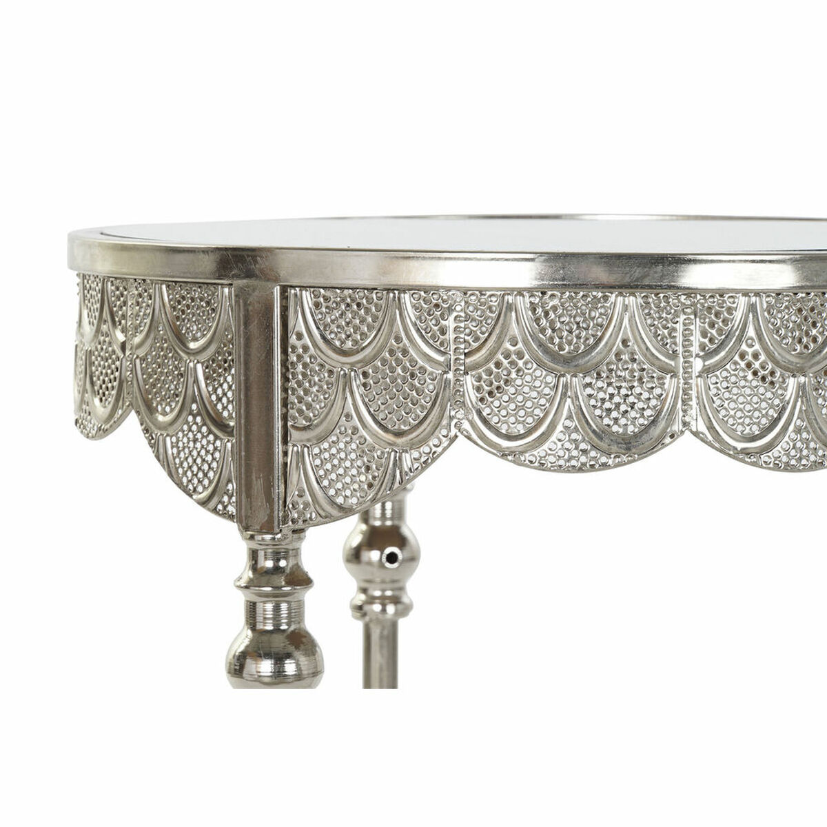 Sidobord DKD Home Decor Speglar Silvrig Metall (39 x 39 x 61 cm) - 9