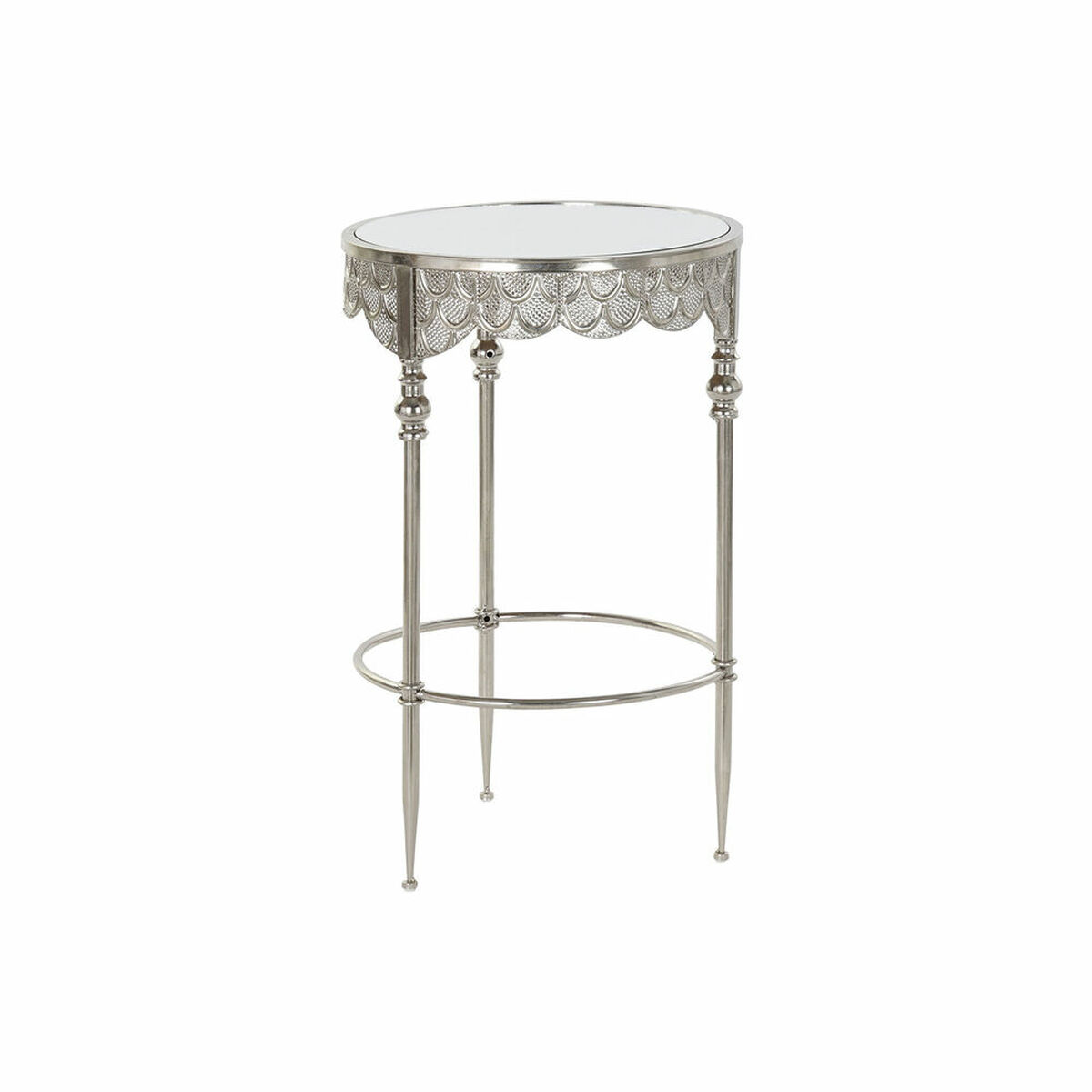 Sidobord DKD Home Decor Speglar Silvrig Metall (39 x 39 x 61 cm) - 7