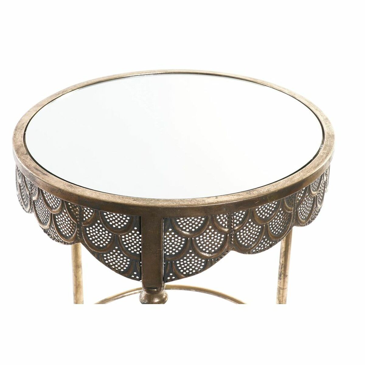 Sidobord DKD Home Decor Speglar Silvrig Metall (39 x 39 x 61 cm) - 6