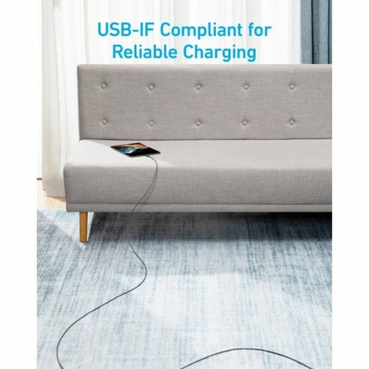 USB-kabel Anker A81F7G11 Svart 3 m - 4
