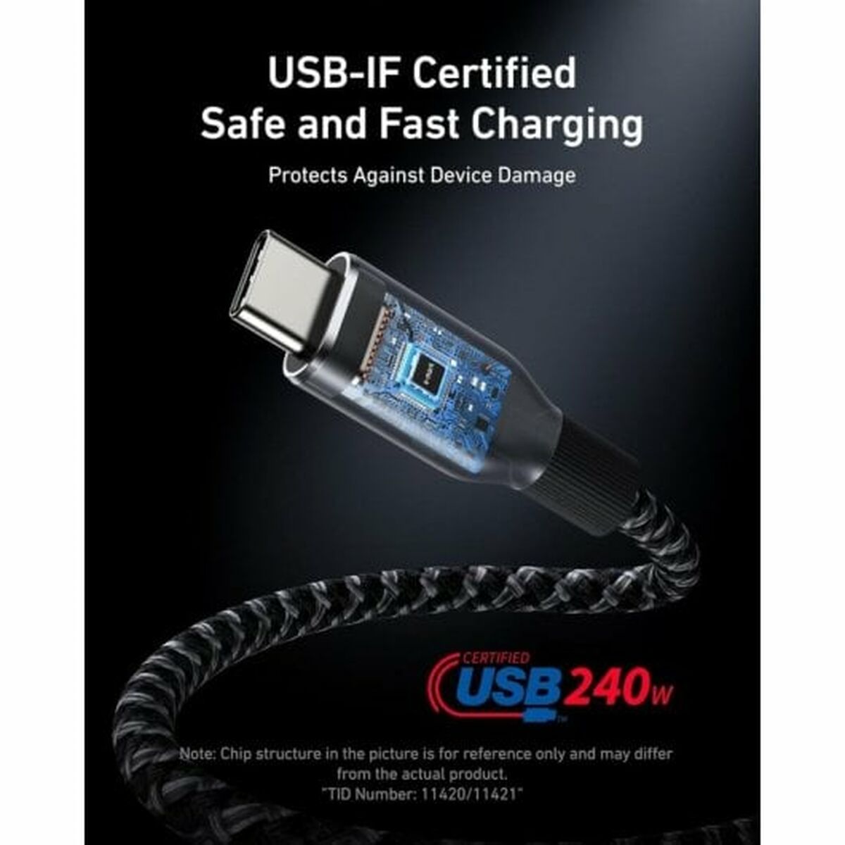 USB-C-kabel Anker Grå - 4