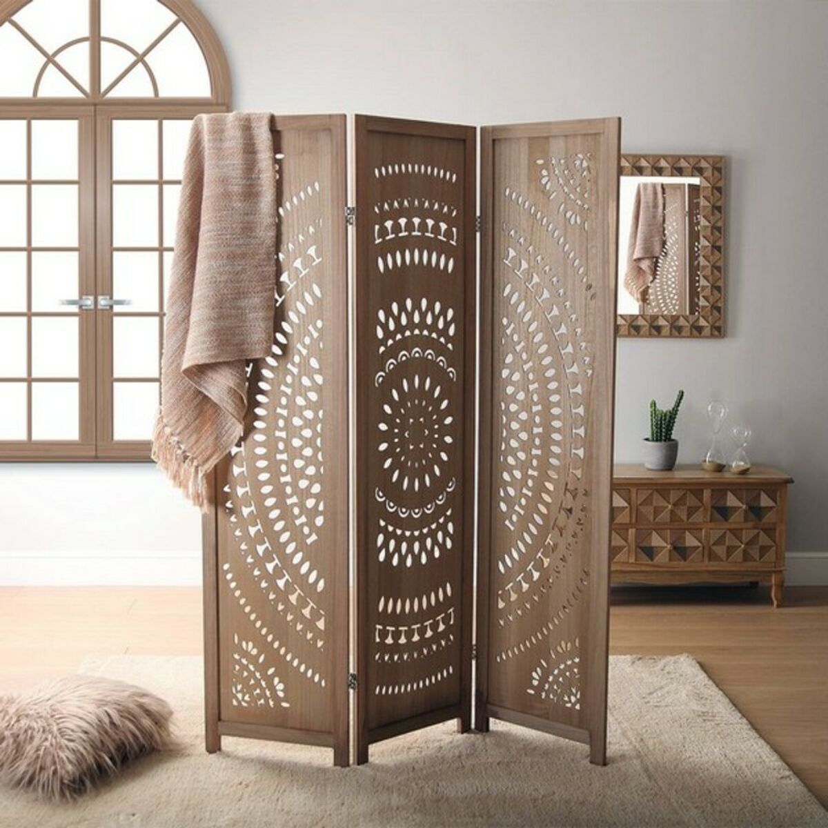 Skärm Versa Trä (170 x 40 cm) - 2