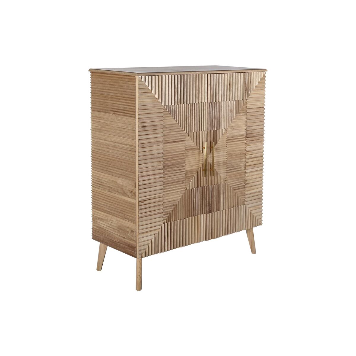 Skänk DKD Home Decor Gyllene Ljusbrun Paulowniaträ Trä MDF 100 x 44 x 118 cm