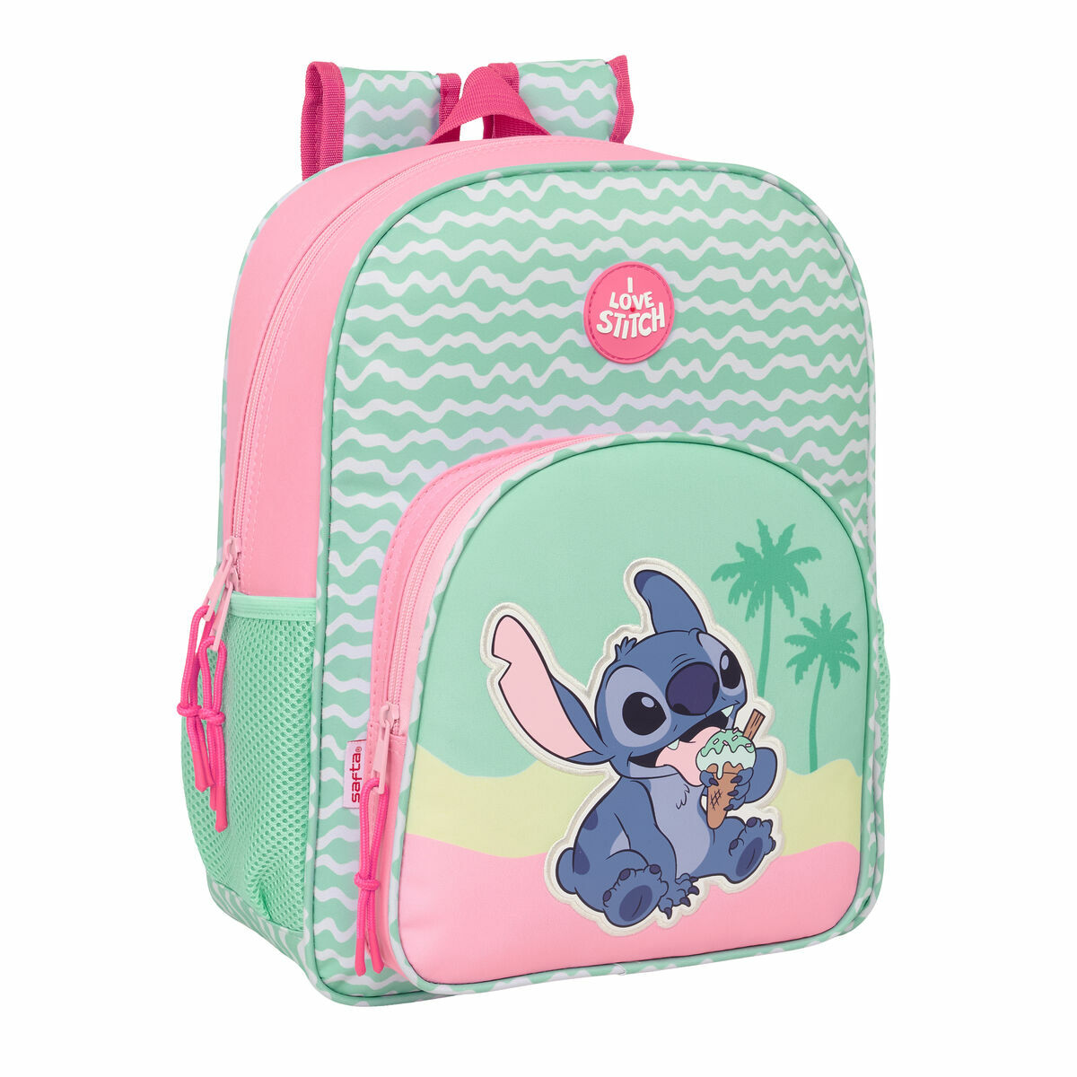 Skolryggsäck Lilo & Stitch Ice cream Rosa 32 x 38 x 12 cm