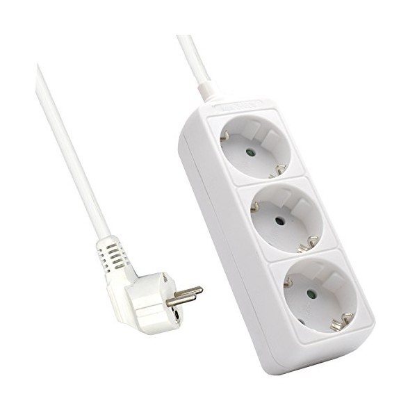 Ellist 3 Tomas-uttag utan brytare Ewent EW395 3680W