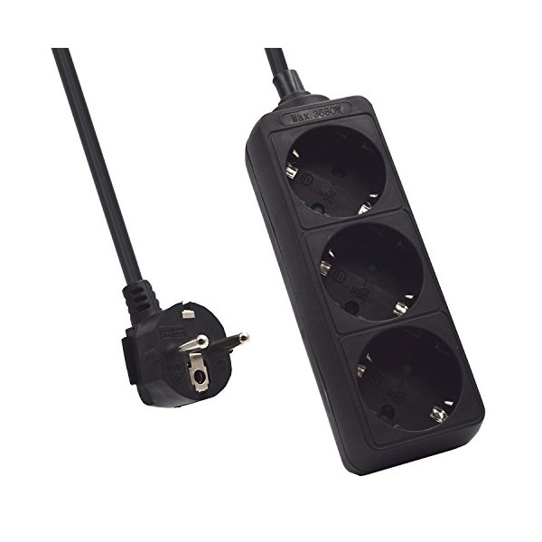 Ellist 3 Tomas-uttag utan brytare Ewent EW395 3680W - 2