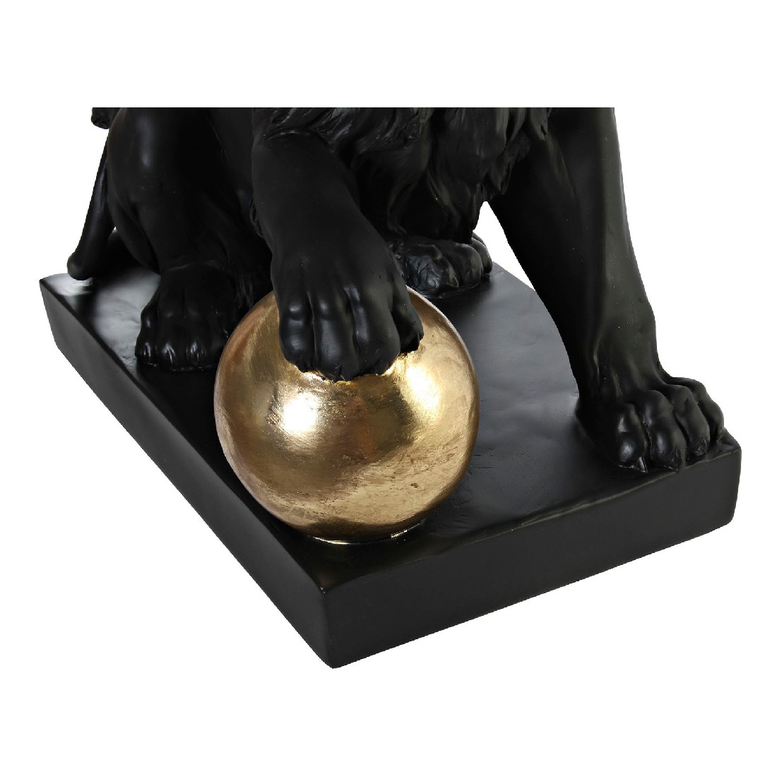 Prydnadsfigur DKD Home Decor RF-181551 Svart Gyllene Harts Lejonet 38 x 25 x 44 cm - 2