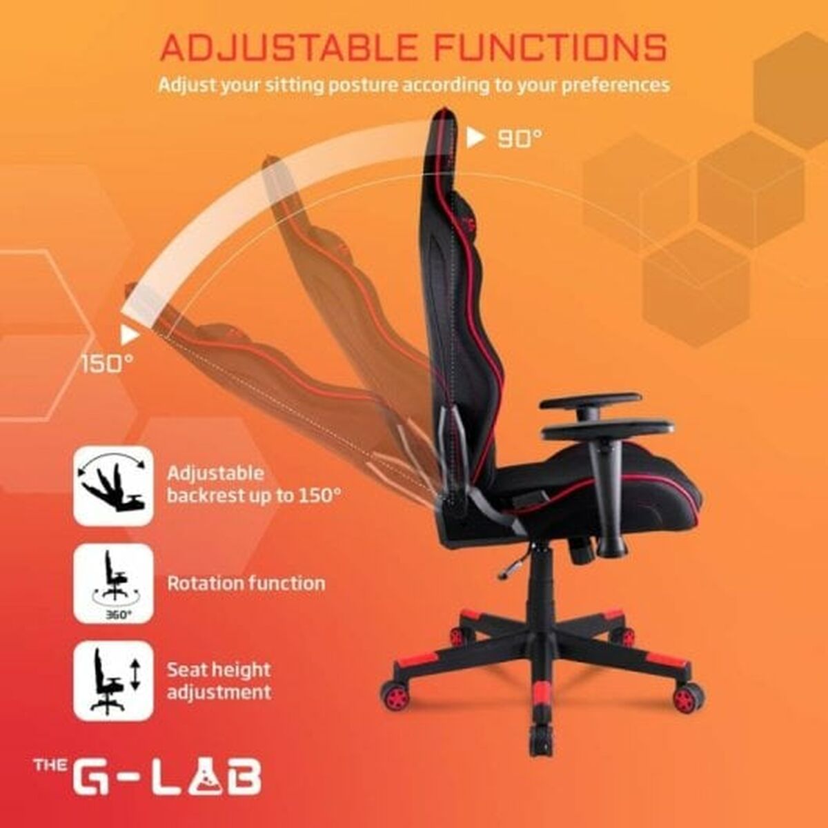 Spelstol The G-Lab Oxygen Blå - 3