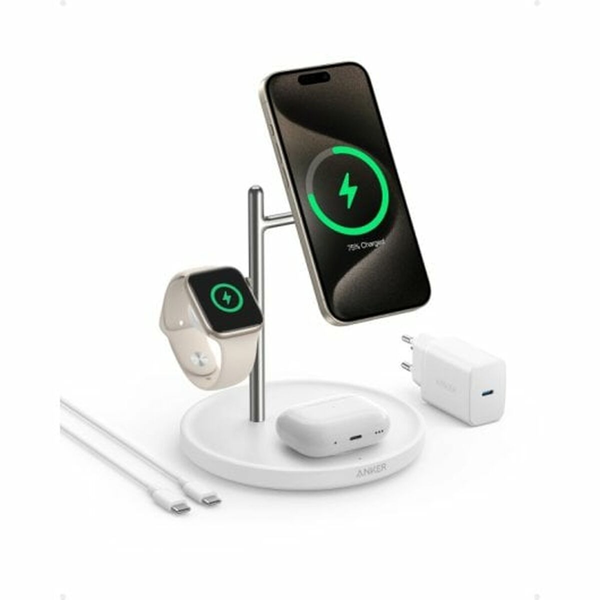 USB-kabel Anker Vit